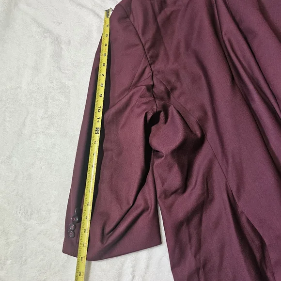 VINCI Men's Burgundy Double Breasted 6 Button Classic Fit Suit NEW - Picture 11 of 13